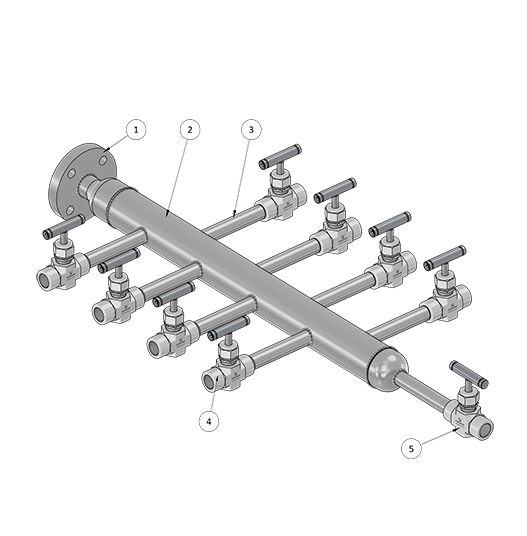 Components of air header and it's specifications
