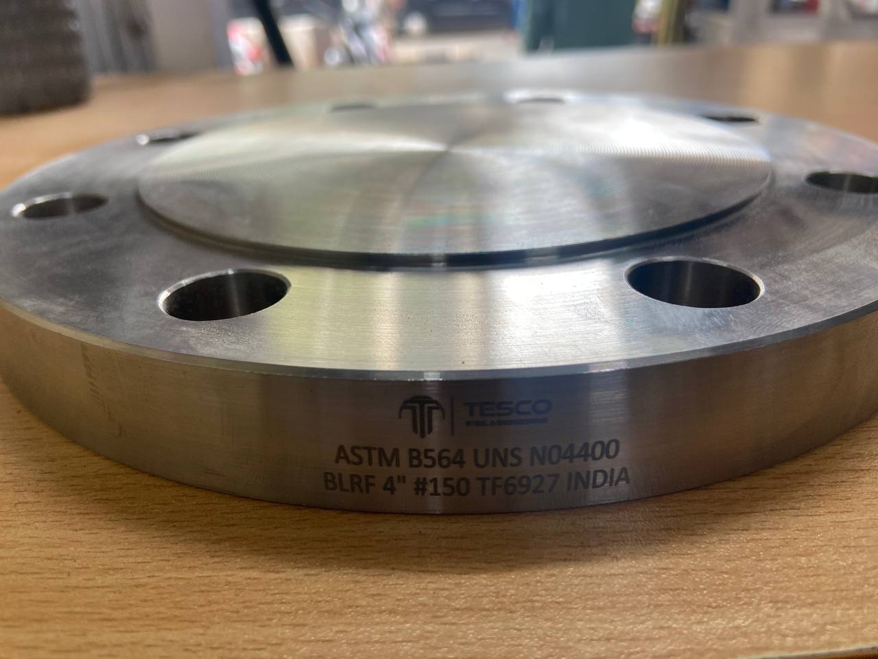 Duplex steel blind raised face flange BLRF 4 inch Class 150 — ASTM A182 F51 F60 S31803 S32205, manufactured by Tesco Steel & Engineering India