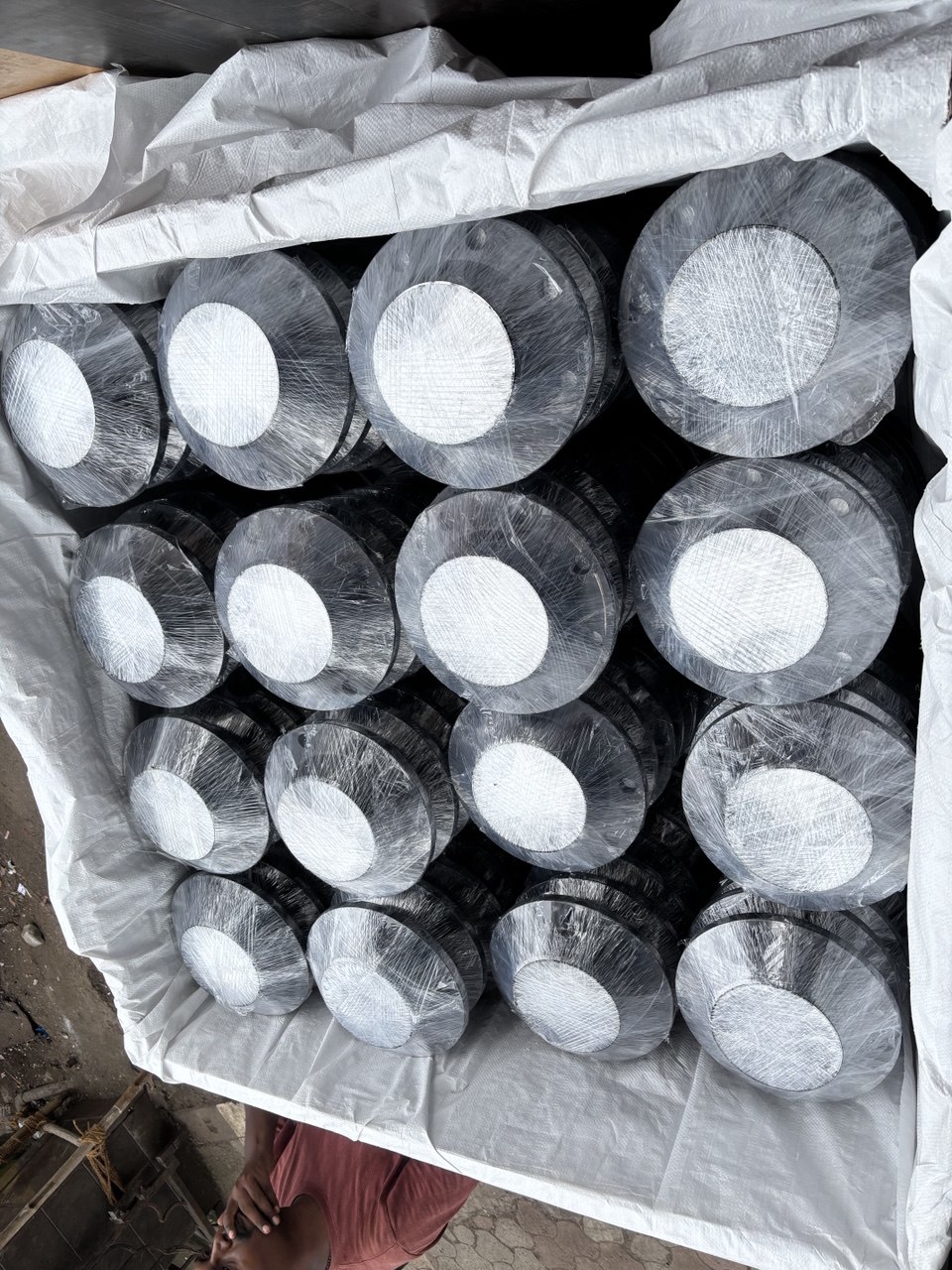 ASTM A350 LF2 LTCS blind flanges face-capped and packed in wooden export crate — large diameter low temperature carbon steel blind flange exporter India