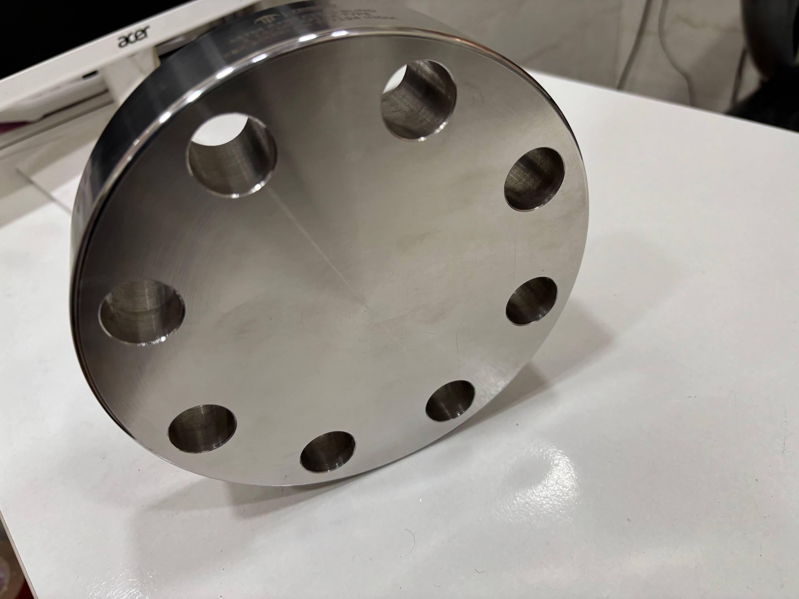 Large diameter Monel 400 blind flange raised face showing machined bolt circle — ASTM B564 UNS N04400, Tesco Steel & Engineering India