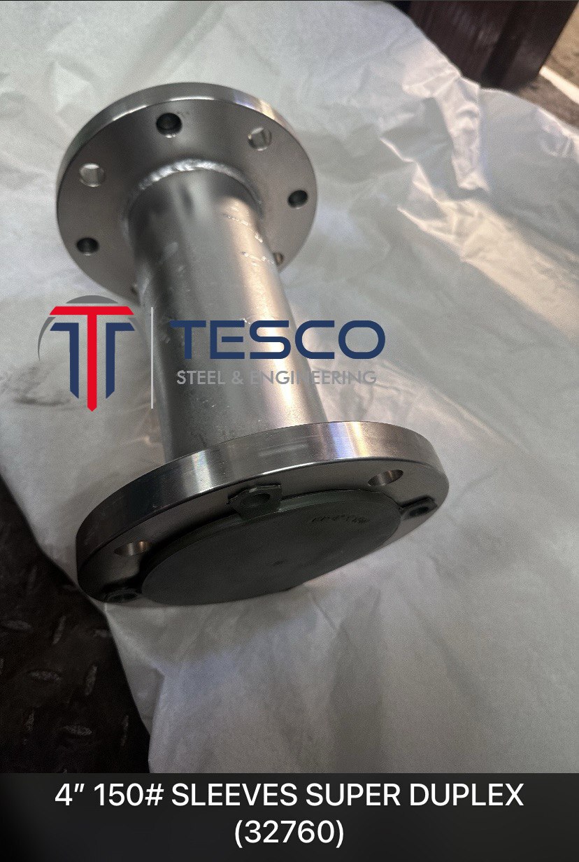 4 inch Class 150 Monel 400 UNS N04400 sleeve long weld neck flange — ASTM B564, manufactured and exported by Tesco Steel & Engineering India
