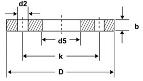 BS10 Type F Slip On Flange Dimensions