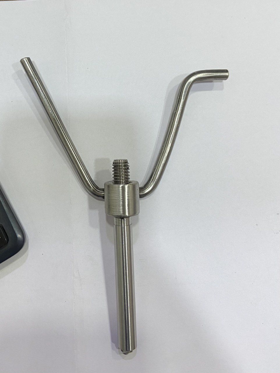 Custom Y type refractory anchor with threaded stud base, made to drawing
