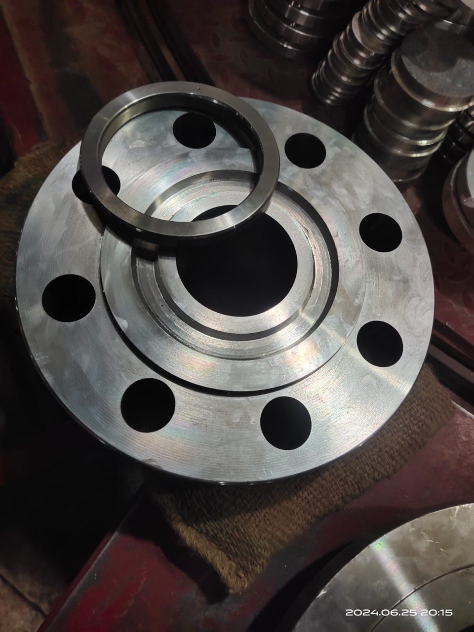 Large diameter duplex steel weld neck RTJ ring-type-joint flange with ring gasket — ASTM A182 F51 F60, heavy wall, Tesco Steel & Engineering India
