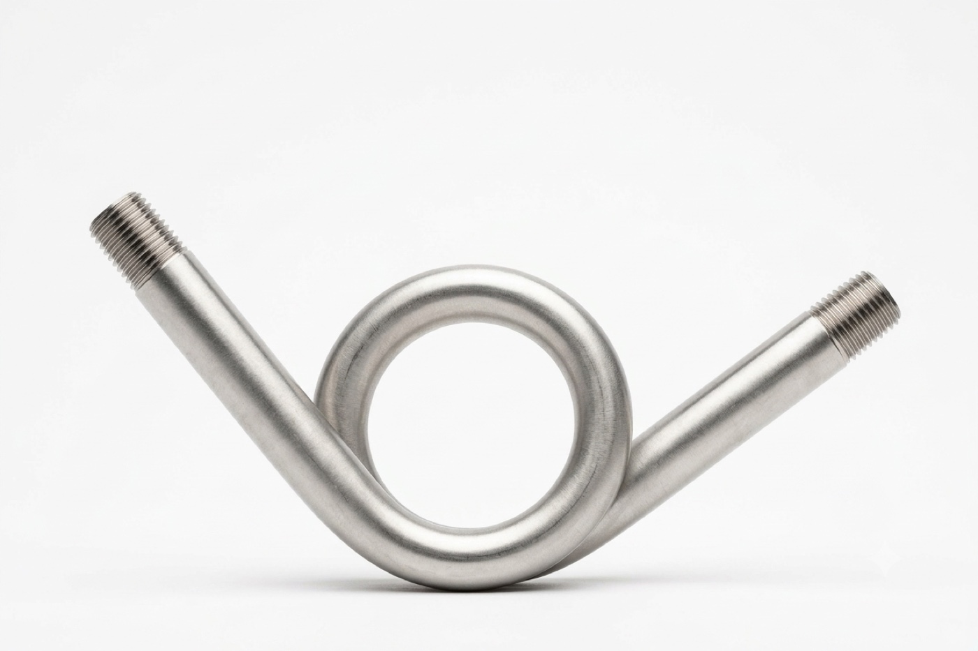 Q type syphon 90 deg in stainless steel — loop with gauge connection at a right angle to the line, by Tesco